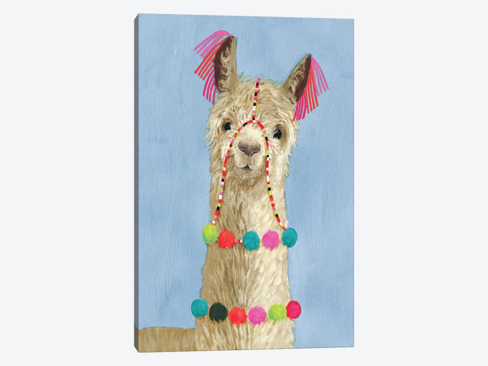 Adorned Llama III by Victoria Borges 1-piece Canvas Art Print