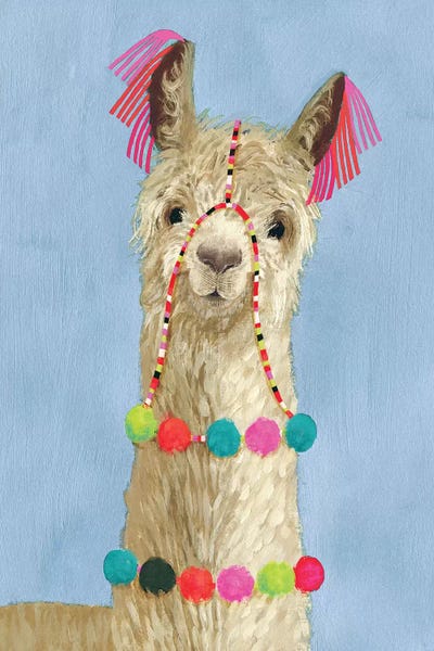 Kids Art Girls: Adorned Llama III by Victoria Borges