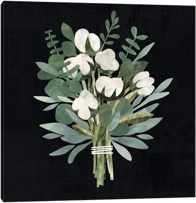 Cut Paper Bouquet II Canvas Art Print - Martini Olive