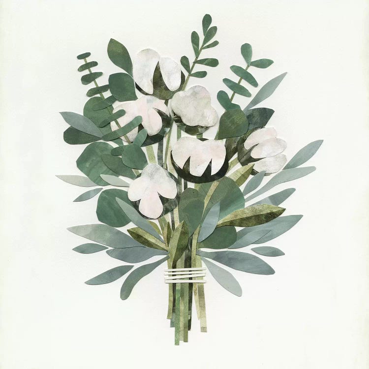 Cut Paper Bouquet IV by Victoria Borges wall art