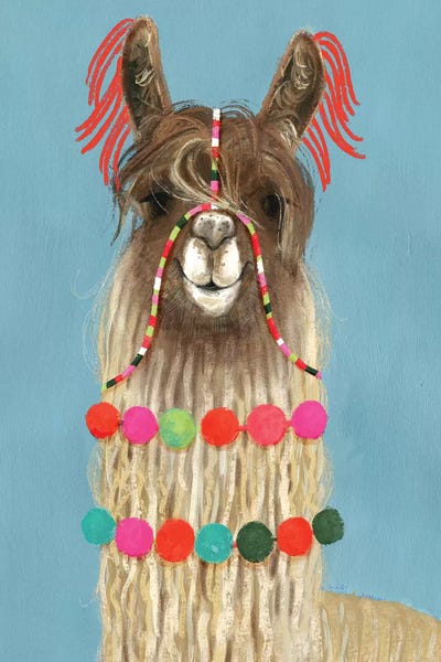 Llamas: Adorned Llama IV by Victoria Borges