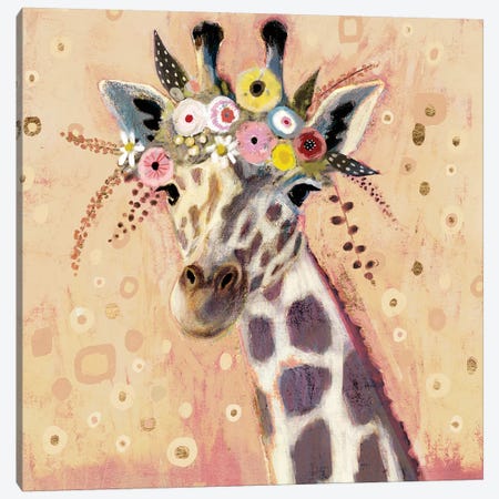 Klimt Giraffe I Canvas Print #VBO145} by Victoria Borges Art Print