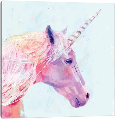 Mystic Unicorn I Canvas Art Print - Victoria Borges