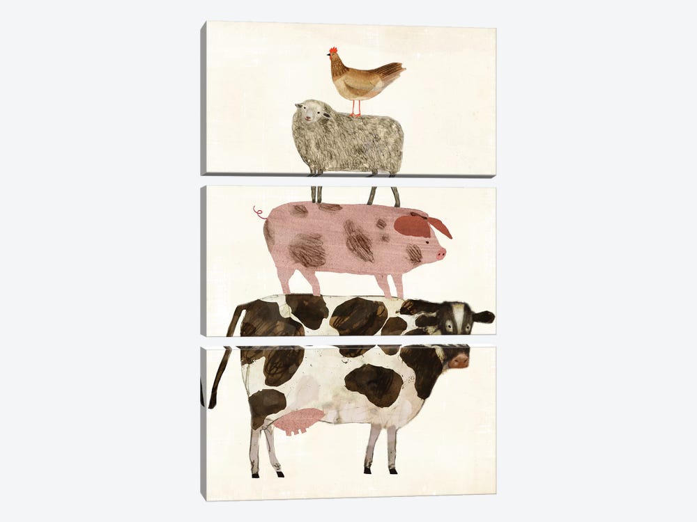 Barnyard Buds IV by Victoria Borges 3-piece Canvas Art