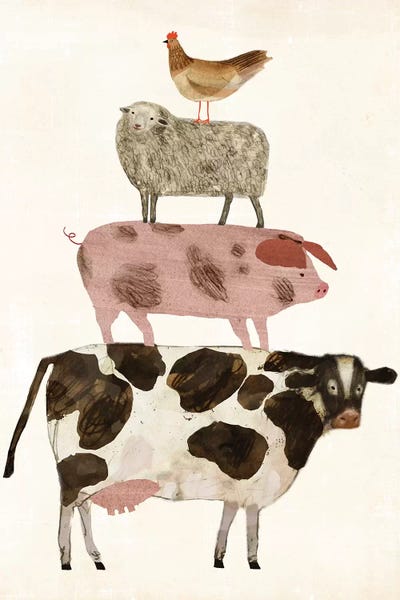 Kitchen: Barnyard Buds IV by Victoria Borges