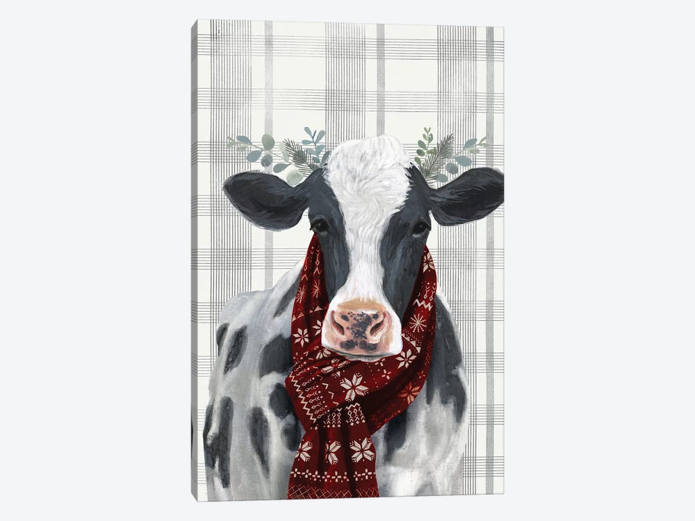 Yuletide Cow I by Victoria Borges 1-piece Art Print