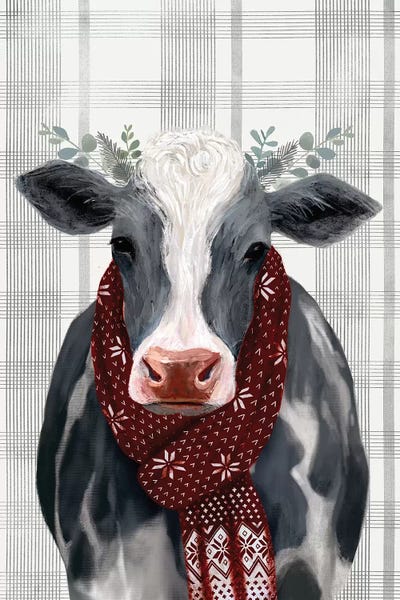 Kitchen: Yuletide Cow II by Victoria Borges