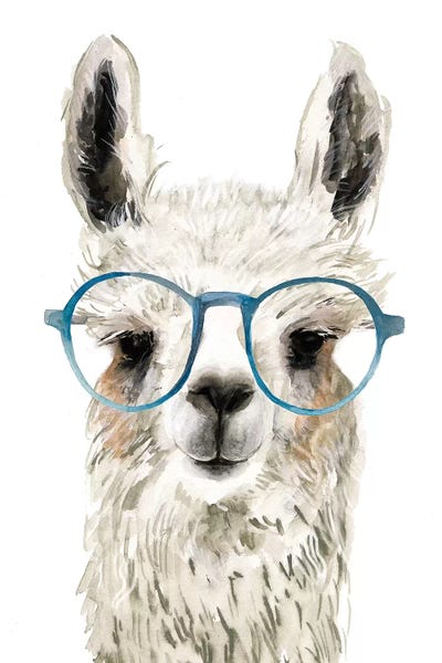 Kids Animal Art: Hip Llama II by Victoria Borges