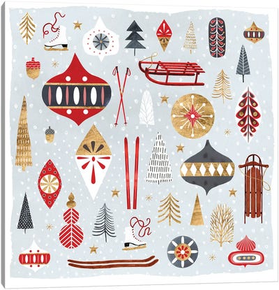 Christmas Chalet IV Canvas Art Print - Ski Chalet