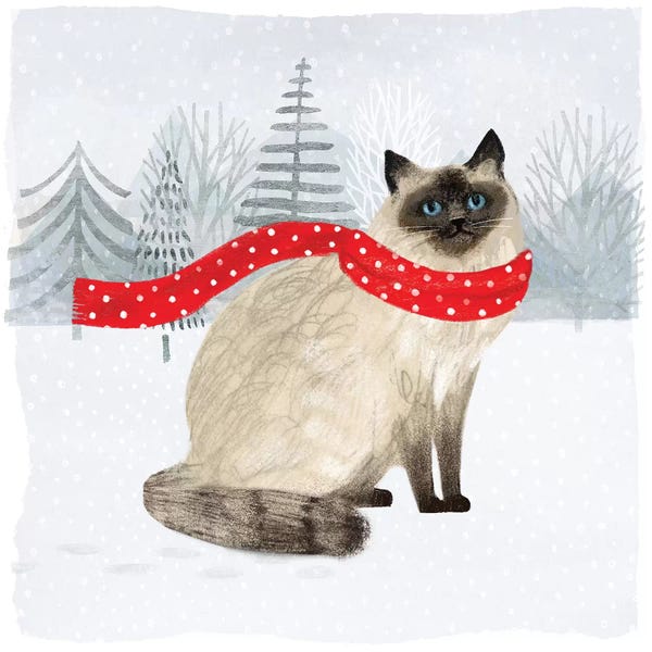 Siamese: Christmas Cats & Dogs III by Victoria Borges