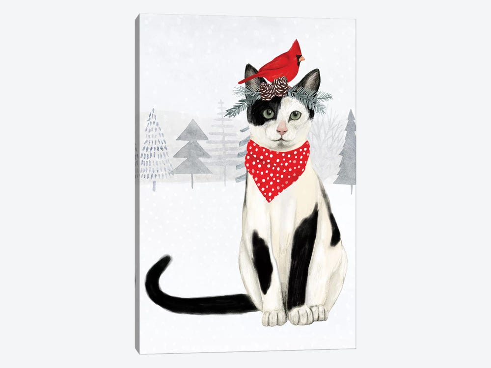 Christmas Cats & Dogs VI 1-piece Canvas Art