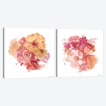 Blossom Burst Diptych Canvas Print Set #VBO2HSET001} by Victoria Borges Canvas Print