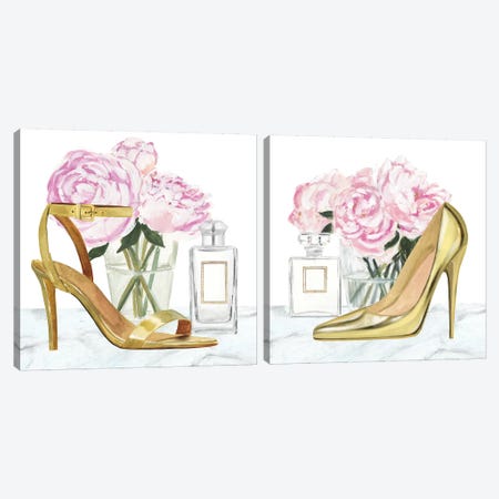 Get Glam Diptych Canvas Print Set #VBO2HSET010} by Victoria Borges Canvas Artwork