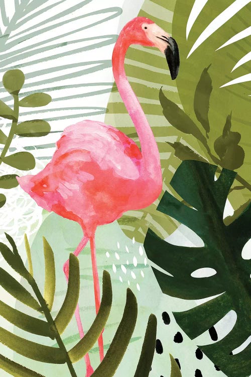 Flamingo Forest II by Victoria Borges wall art