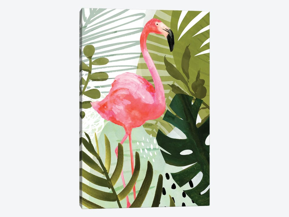 Flamingo Forest II by Victoria Borges 1-piece Canvas Artwork