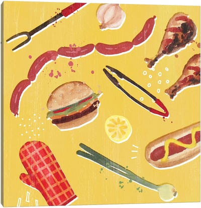 Throw it on the Grill III Canvas Art Print - Sandwiches