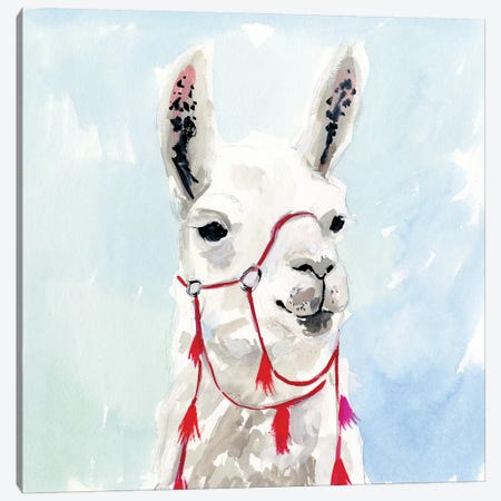 Watercolor Llama I Canvas Print #VBO354} by Victoria Borges Canvas Artwork