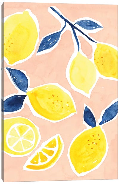 Lemon Love I Canvas Art Print - Victoria Borges