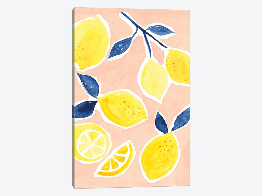 Lemon Love I by Victoria Borges 1-piece Canvas Art Print