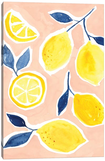 Lemon Love II Canvas Art Print - Victoria Borges