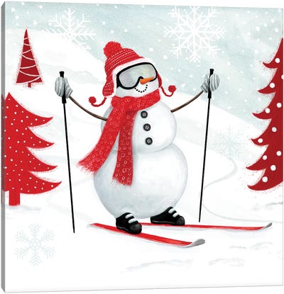 Snow Day I Canvas Art Print - Ski Chalet