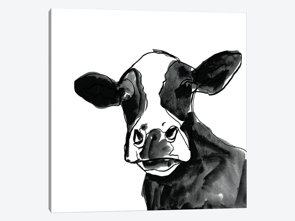 Cow Contour I by Victoria Borges 1-piece Canvas Art