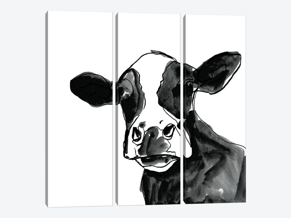 Cow Contour I by Victoria Borges 3-piece Canvas Artwork