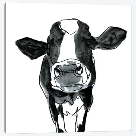 Cow Contour III Canvas Print #VBO416} by Victoria Borges Art Print