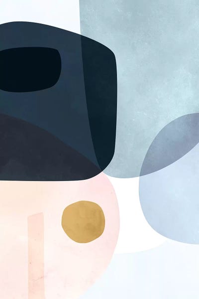 Scandinavian Office: Gold Monde I by Victoria Borges