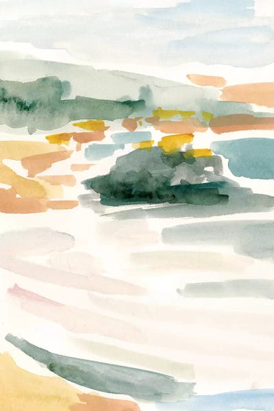 Coastal & Ocean Abstracts: Golden Coast I by Victoria Borges