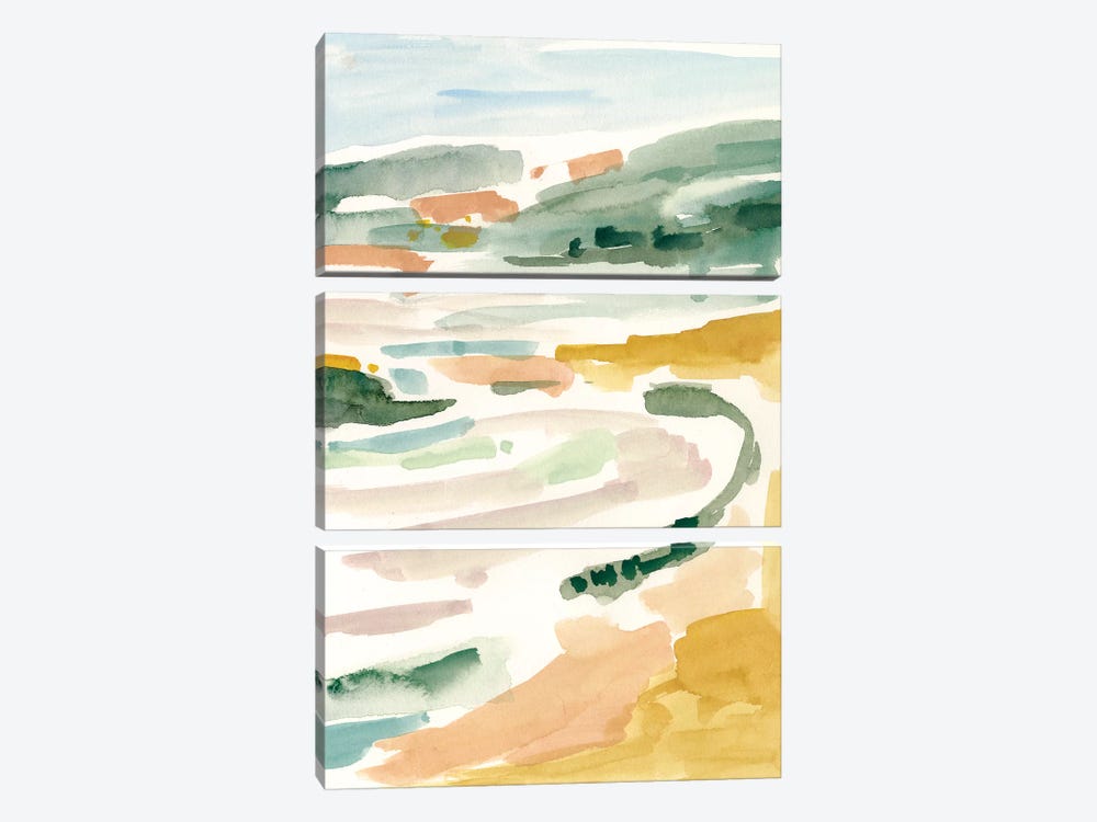 Golden Coast II by Victoria Borges 3-piece Canvas Art Print