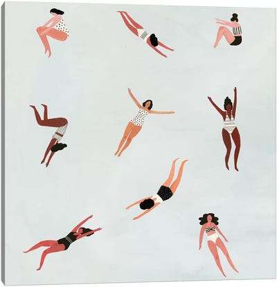 Minnows I Canvas Art Print - Women's Swimsuit & Bikini Art