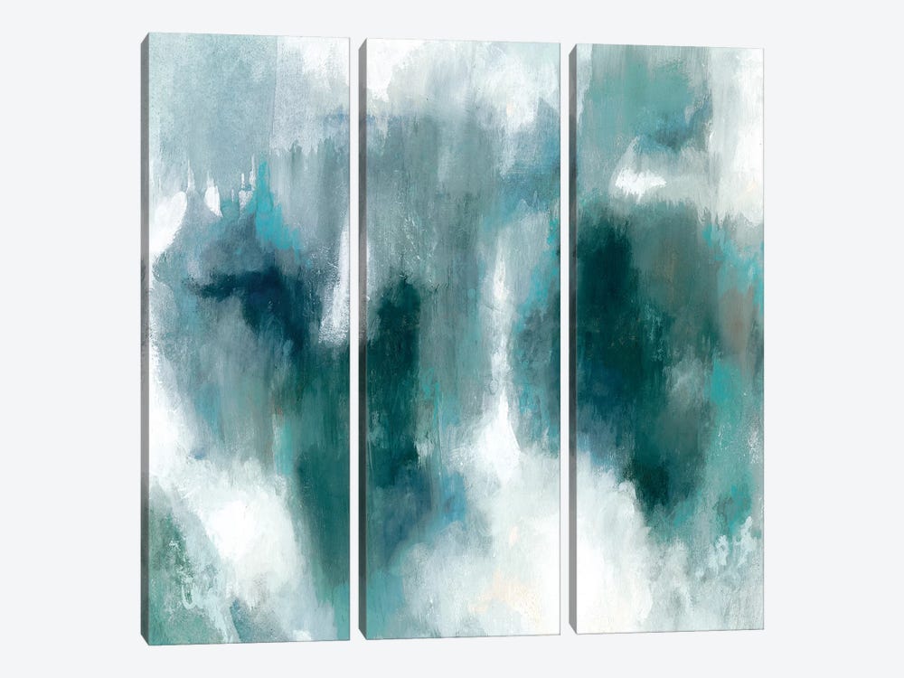 Teal Tempest II by Victoria Borges 3-piece Canvas Art Print