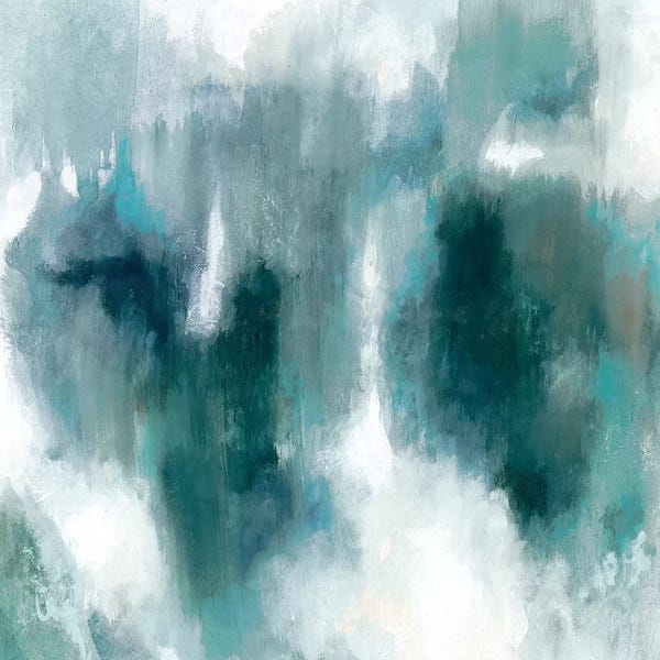 Teal Abstract Art: Teal Tempest II by Victoria Borges
