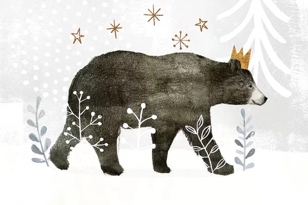 Bears: Woodland Celebration III by Victoria Borges