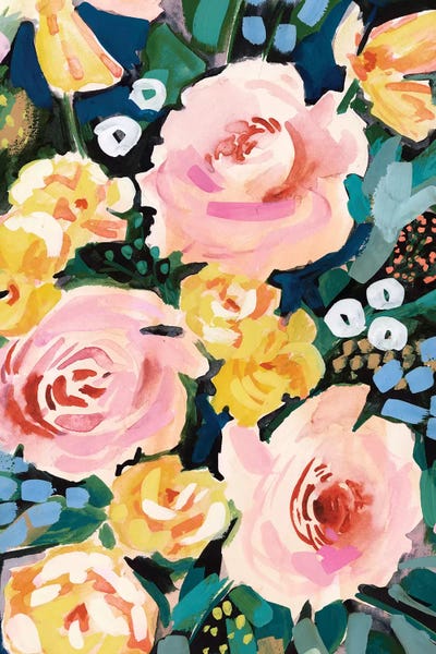 Flower Jumble I by Victoria Borges framed canvas print