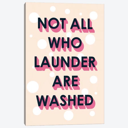 Laundry Typography I Canvas Print #VBO477} by Victoria Borges Canvas Art Print
