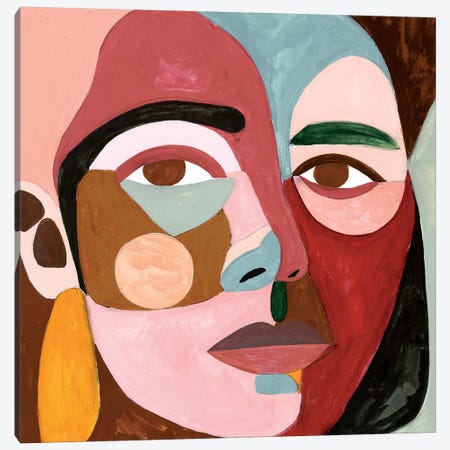 Geo Face II Canvas Print #VBO480} by Victoria Borges Canvas Art Print