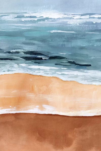 Shore Layers I by Victoria Borges framed canvas print