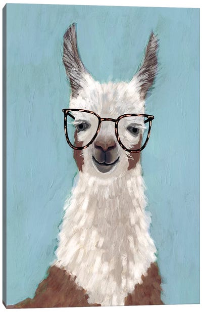 Llama Specs I Canvas Art Print - Victoria Borges
