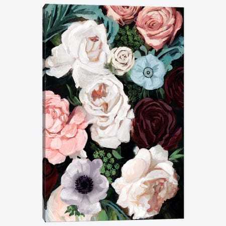 Floral Nocturne I Canvas Print #VBO513} by Victoria Borges Canvas Art Print