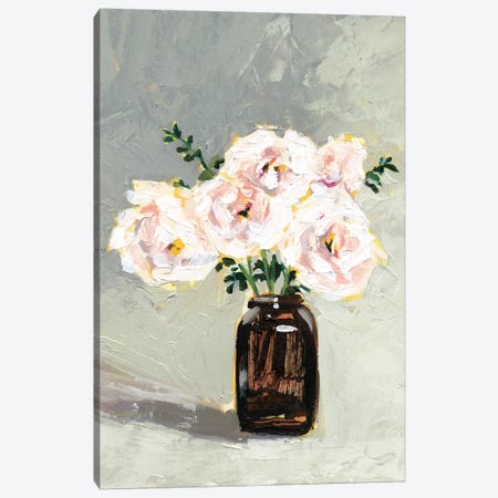 Amber Bottle Flowers III Canvas Print #VBO519} by Victoria Borges Canvas Art Print