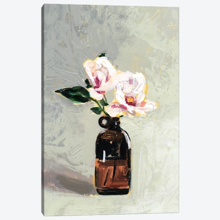 Amber Bottle Flowers IV Canvas Print #VBO520} by Victoria Borges Canvas Art