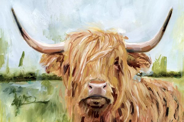 Country Décor: Highland Grazer I by Victoria Borges