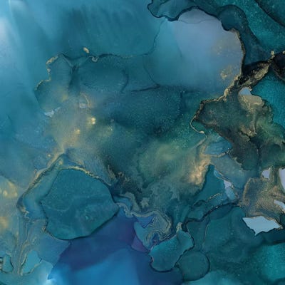 Aquamarine Drift I by Victoria Borges framed canvas print