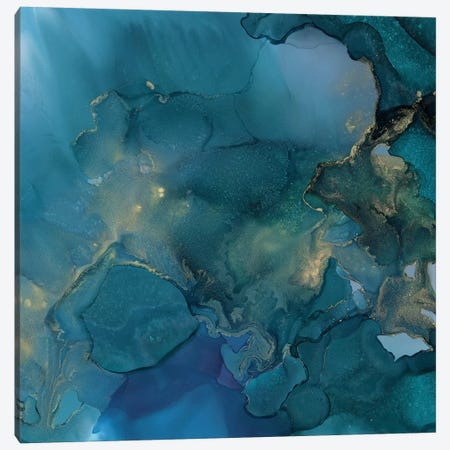 Aquamarine Drift I Canvas Print #VBO552} by Victoria Borges Canvas Art Print