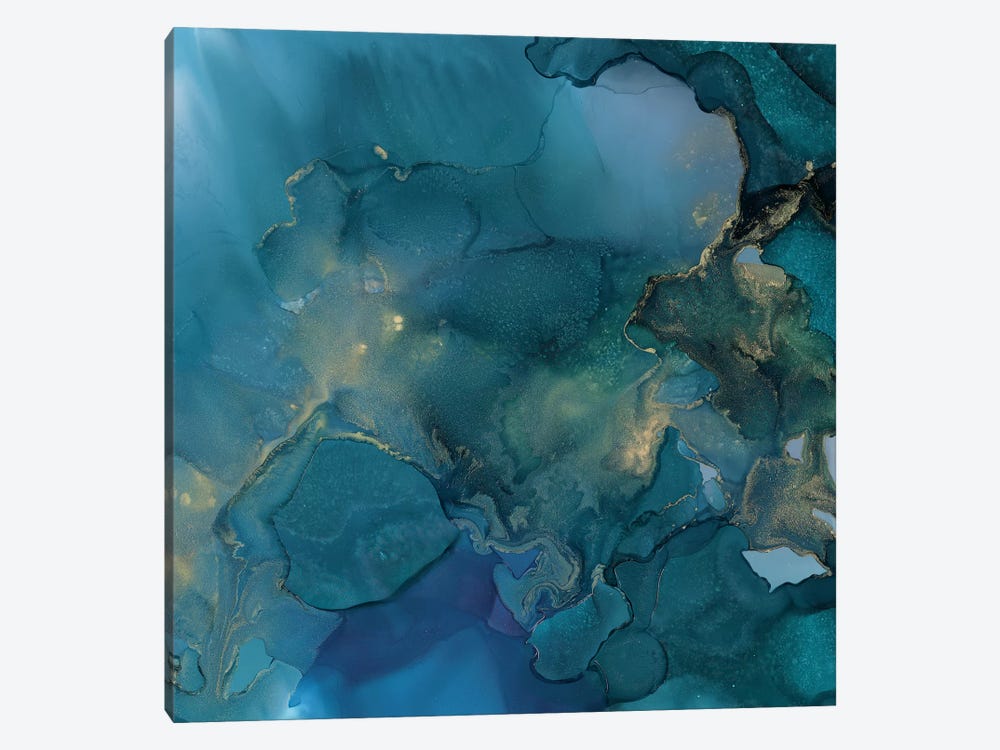 Aquamarine Drift I by Victoria Borges 1-piece Canvas Art
