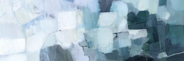 Mid-Century Modern Living Room: Blue Deluge II by Victoria Borges