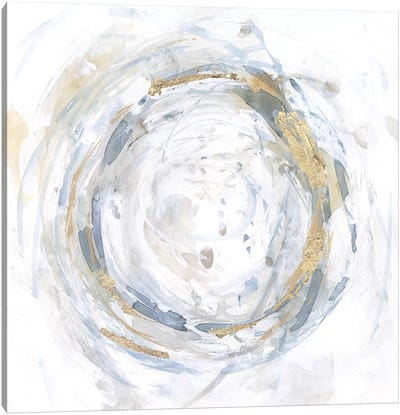 Halcyon Whirl II Canvas Art Print - Gold & Silver