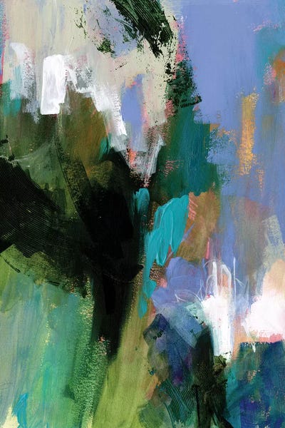 Teal Abstract Art: Resurgence I by Victoria Borges
